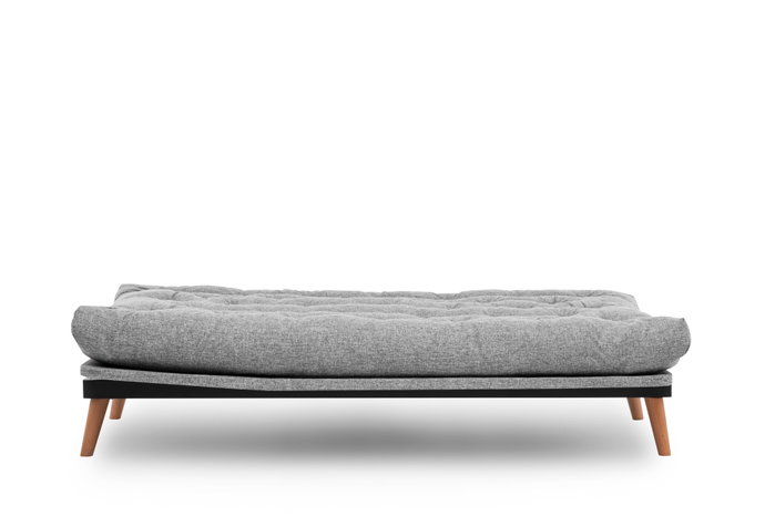 Atelier Del Sofa Saki - Sofá cama de 3 plazas, Gris claro